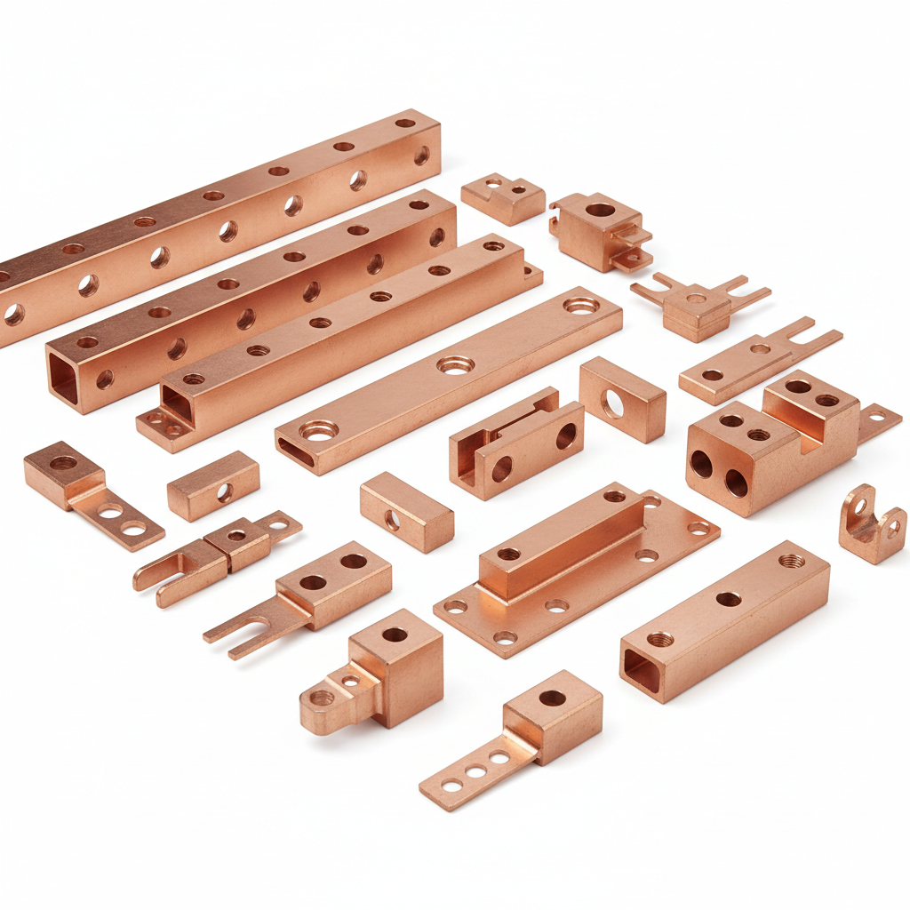 Copper electrical components CNC machined